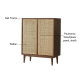 Solidwood Bailey Shoe Cabinet, 80x35cm, Walnut