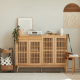 Solidwood Santa Rosa Shoe Cabinet with Drawers, 1.4m