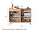 Solidwood Santa Rosa Shoe Cabinet with Drawers, 1.4m