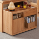 Solidwood Hemura Movable Side Table, 0.8m