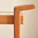 Solidwood Quartz Cherry Movable Side Table with Glass Tray