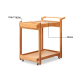 Solidwood Quartz Cherry Movable Side Table with Glass Tray