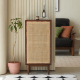 Solidwood Bailey Shoe Cabinet, 48x35cm, Walnut