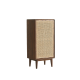 Solidwood Bailey Shoe Cabinet, 48x35cm, Walnut