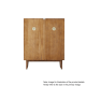 Solidwood Bailey Shoe Cabinet, 48x35cm, Walnut