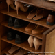 Solidwood Bailey Shoe Cabinet, 48x35cm, Walnut
