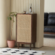 Solidwood Bailey Shoe Cabinet, 48x35cm, Walnut