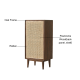Solidwood Bailey Shoe Cabinet, 48x35cm, Walnut