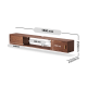Solidwood Danya Wall-mounted Entertainment Unit, 1.8m