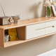 Solidwood Gabea Wall-mounted Entertainment Unit, 1.6m