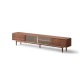 Solidwood Danya Entertainment Unit with Glass Doors, 2.2m