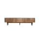 Solidwood Danya Entertainment Unit with Glass Doors, 2.2m