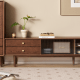 Solidwood Danya Entertainment Unit with Glass Doors, 2.2m
