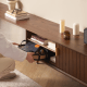 Solidwood Danya Entertainment Unit with Glass Doors, 2.2m