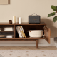Solidwood Danya Entertainment Unit with Glass Doors, 2.2m