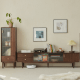 Solidwood Danya Entertainment Unit with Glass Doors, 2.2m