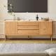 Solidwood Hemura Tall Entertainment Unit with Sintered Stone Top