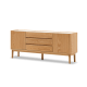 Solidwood Hemura Tall Entertainment Unit with Sintered Stone Top