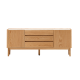 Solidwood Hemura Tall Entertainment Unit with Sintered Stone Top