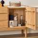 Solidwood Hemura Tall Entertainment Unit with Sintered Stone Top