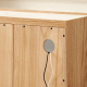 Solidwood Hemura Tall Entertainment Unit with Sintered Stone Top