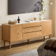 Solidwood Hemura Tall Entertainment Unit with Sintered Stone Top