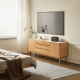 Solidwood Hemura Tall Entertainment Unit with Sintered Stone Top