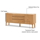 Solidwood Hemura Tall Entertainment Unit with Sintered Stone Top
