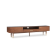 Solidwood Zephyr Walnut Entertainment Unit with Sintered Stone Top
