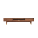 Solidwood Zephyr Walnut Entertainment Unit with Sintered Stone Top