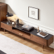 Solidwood Zephyr Walnut Entertainment Unit with Sintered Stone Top