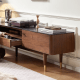 Solidwood Zephyr Walnut Entertainment Unit with Sintered Stone Top