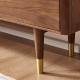 Solidwood Zephyr Walnut Entertainment Unit with Sintered Stone Top