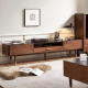Solidwood Zephyr Walnut Entertainment Unit with Sintered Stone Top