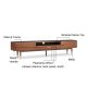 Solidwood Zephyr Walnut Entertainment Unit with Sintered Stone Top