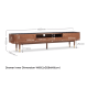 Solidwood Zephyr Walnut Entertainment Unit with Sintered Stone Top