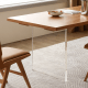 Solidwood Elvoraa Cherry Dining Table Set with 4 Chairs, 1.8m