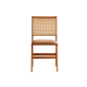 Solidwood Elvoraa Cherry Dining Table Set with 4 Chairs, 1.8m