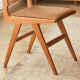Solidwood Elvoraa Cherry Dining Table Set with 4 Chairs, 1.8m