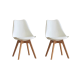 Solidwood Radiant Dining Chairs, Off-White, Set of 2