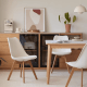 Solidwood Radiant Dining Chairs, Off-White, Set of 2