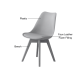 Solidwood Radiant Dining Chairs, Off-White, Set of 2