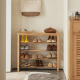 Solidwood Fuji Shoe Bench, 80x30x72cm, Oak