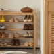Solidwood Fuji Shoe Bench, 80x30x72cm, Oak