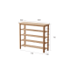 Solidwood Fuji Shoe Bench, 80x30x72cm, Oak