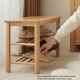 Solidwood Fuji Shoe Bench, 80x30x57cm, Oak