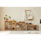 Solidwood Fuji Shoe Bench, 80x30x57cm, Oak