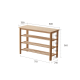 Solidwood Fuji Shoe Bench, 80x30x57cm, Oak