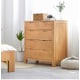 Solidwood Norway Chest of 5 drawers, 95x40CM, Oak