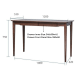 Solidwood Bailey Desk, Two Drawers, 120x53CM, Black Walnut